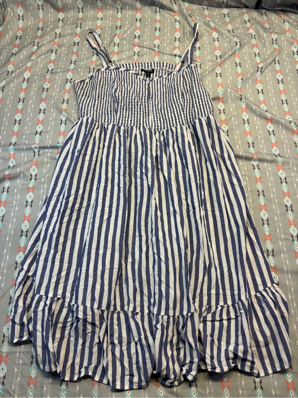 🍄torrid Blue and White Striped Mini Sundress